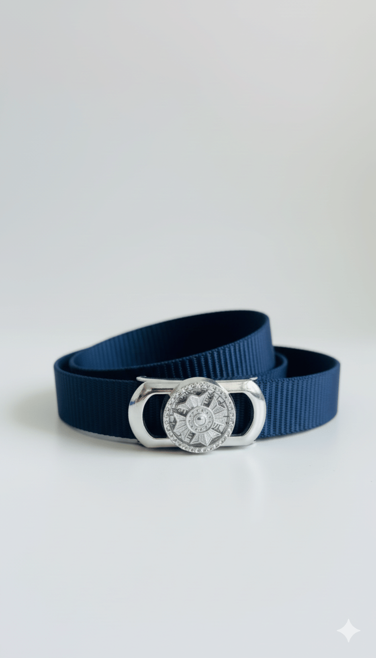     			Nelartndesign - Navy Canvas Men's Casual Belt ( Pack of 1 )
