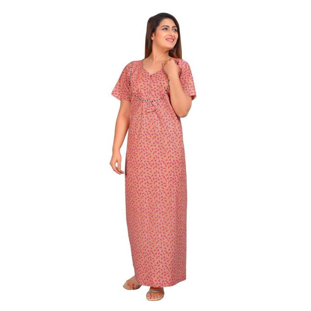     			Nira Cotton Printed Women Regular Nighty ( Multicolor 1 )