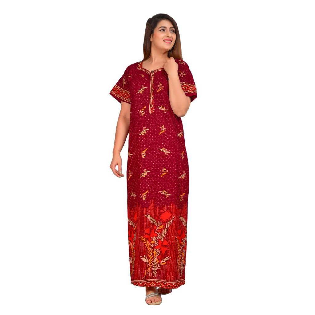    			Nira Cotton Printed Women Regular Nighty ( Multicolor 3 )