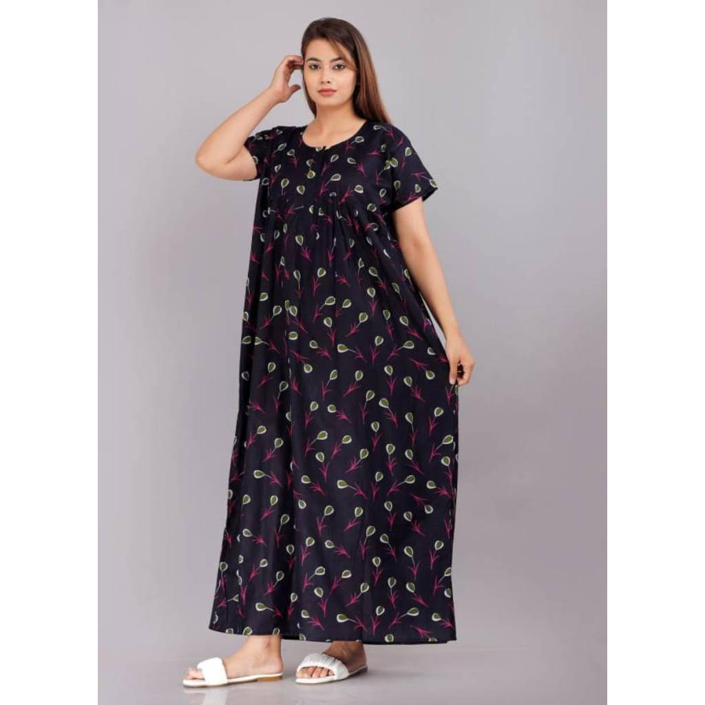     			Nira Cotton Printed Women Regular Nighty ( Multicolor 3 )