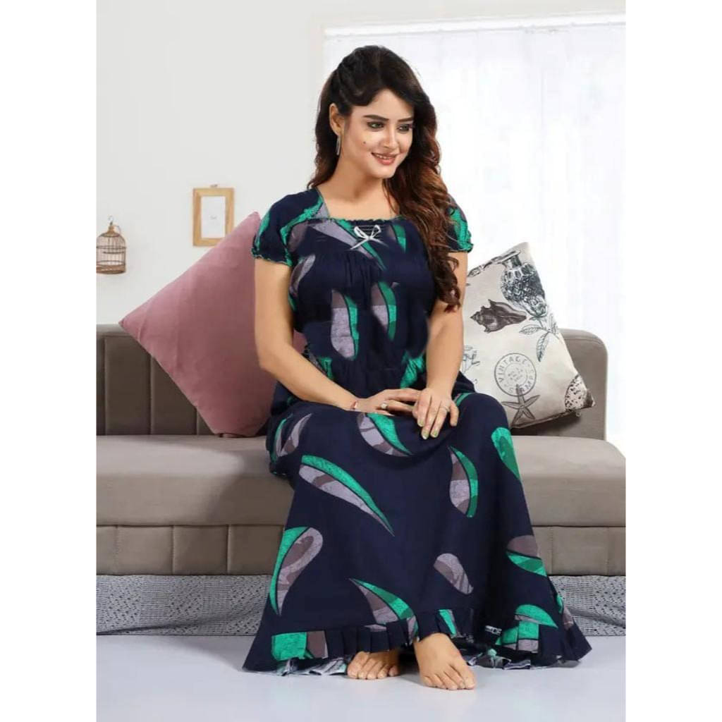     			Nira Cotton Printed Women Regular Nighty ( Multicolor 1 )