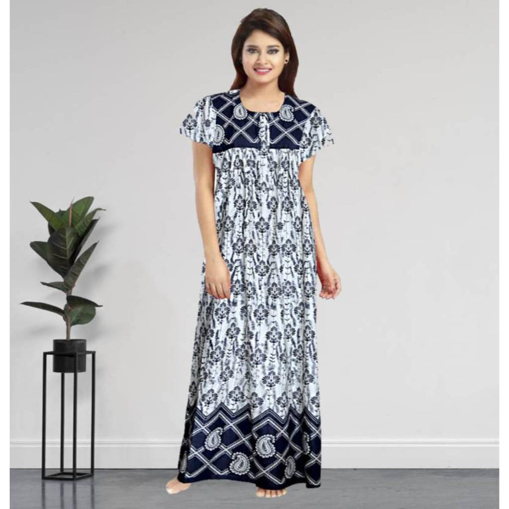     			Nira Cotton Printed Women Regular Nighty ( Multicolor 1 )