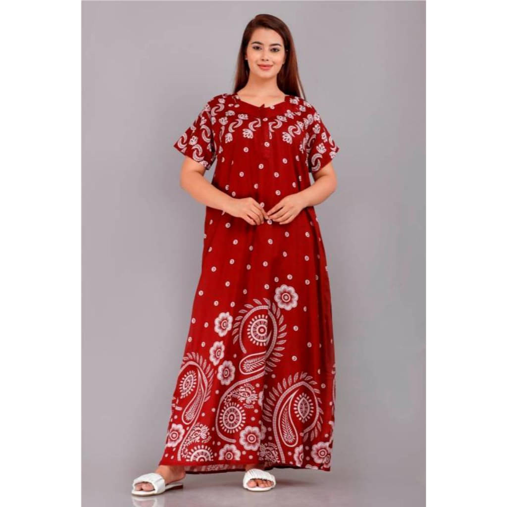     			Nira Cotton Printed Women Regular Nighty ( Multicolor 4 )