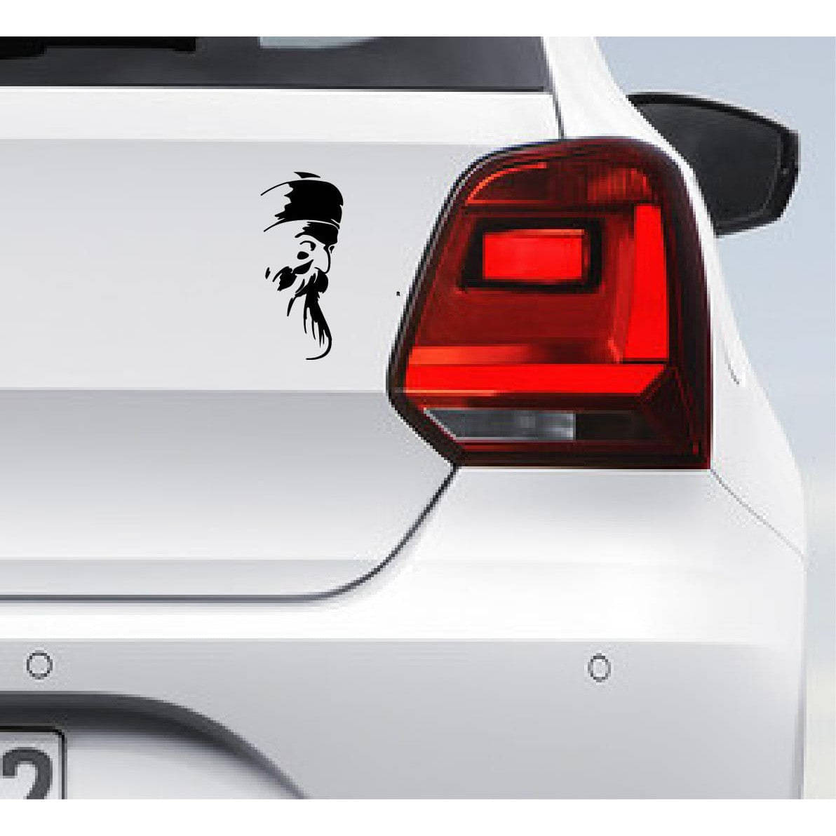     			PEACOCKRIDE Guru Nanak Devji Car Bumper Sticker ( PVC Vinyl )