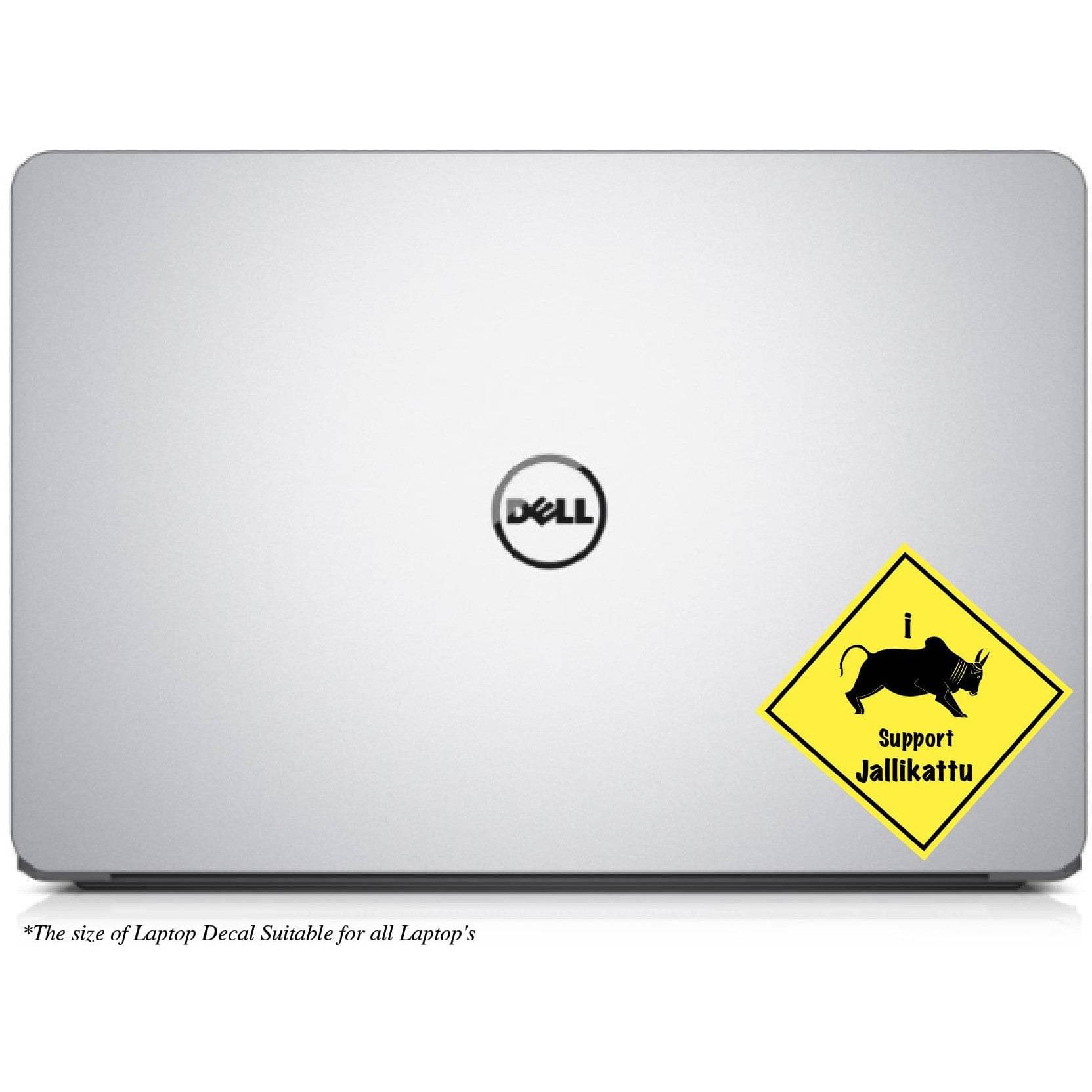 PEACOCKRIDE I Support Jallikattu Laptop Decal Sticker ( PVC Vinyl )     			PEACOCKRIDE I Support Jallikattu Laptop Decal Sticker ( PVC Vinyl )