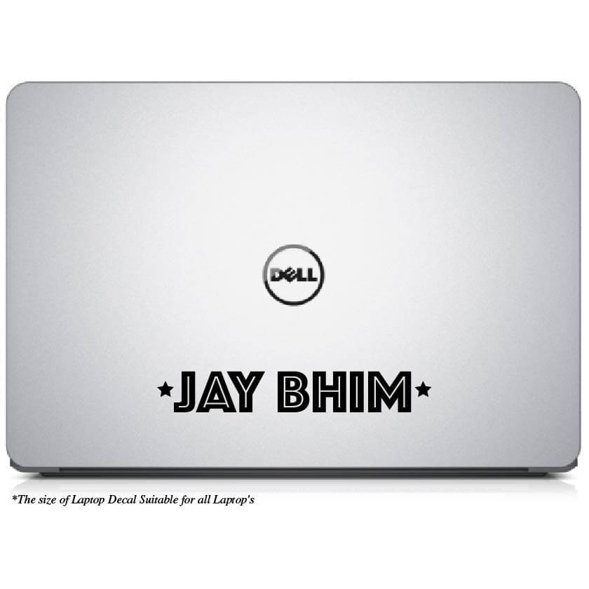 PEACOCKRIDE Jay Bhim Greeting Quote Laptop Decal Sticker ( PVC Vinyl )     			PEACOCKRIDE Jay Bhim Greeting Quote Laptop Decal Sticker ( PVC Vinyl )