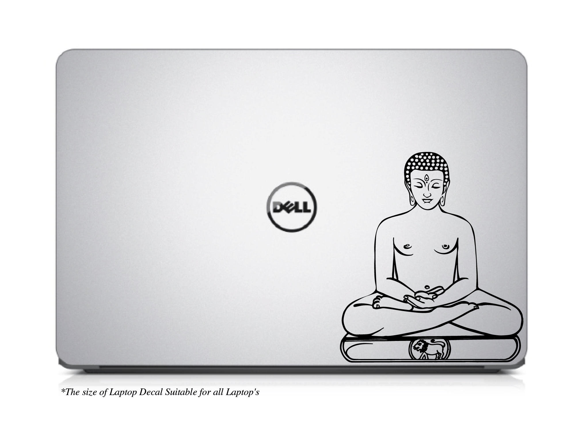     			PEACOCKRIDE Lord Mahavira Laptop Decal Sticker ( PVC Vinyl )
