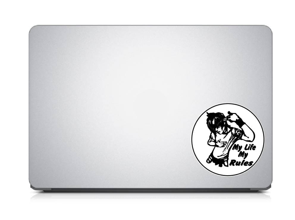 PEACOCKRIDE My Life My Rules Laptop Decal Sticker ( PVC Vinyl )     			PEACOCKRIDE My Life My Rules Laptop Decal Sticker ( PVC Vinyl )