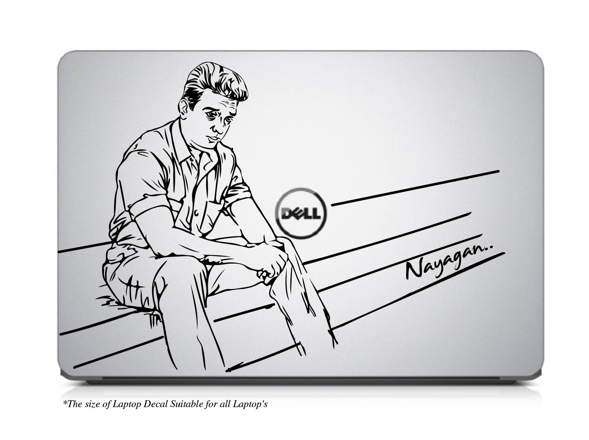 PEACOCKRIDE Nayagan Kamalhassan Laptop Decal Sticker ( PVC Vinyl )     			PEACOCKRIDE Nayagan Kamalhassan Laptop Decal Sticker ( PVC Vinyl )