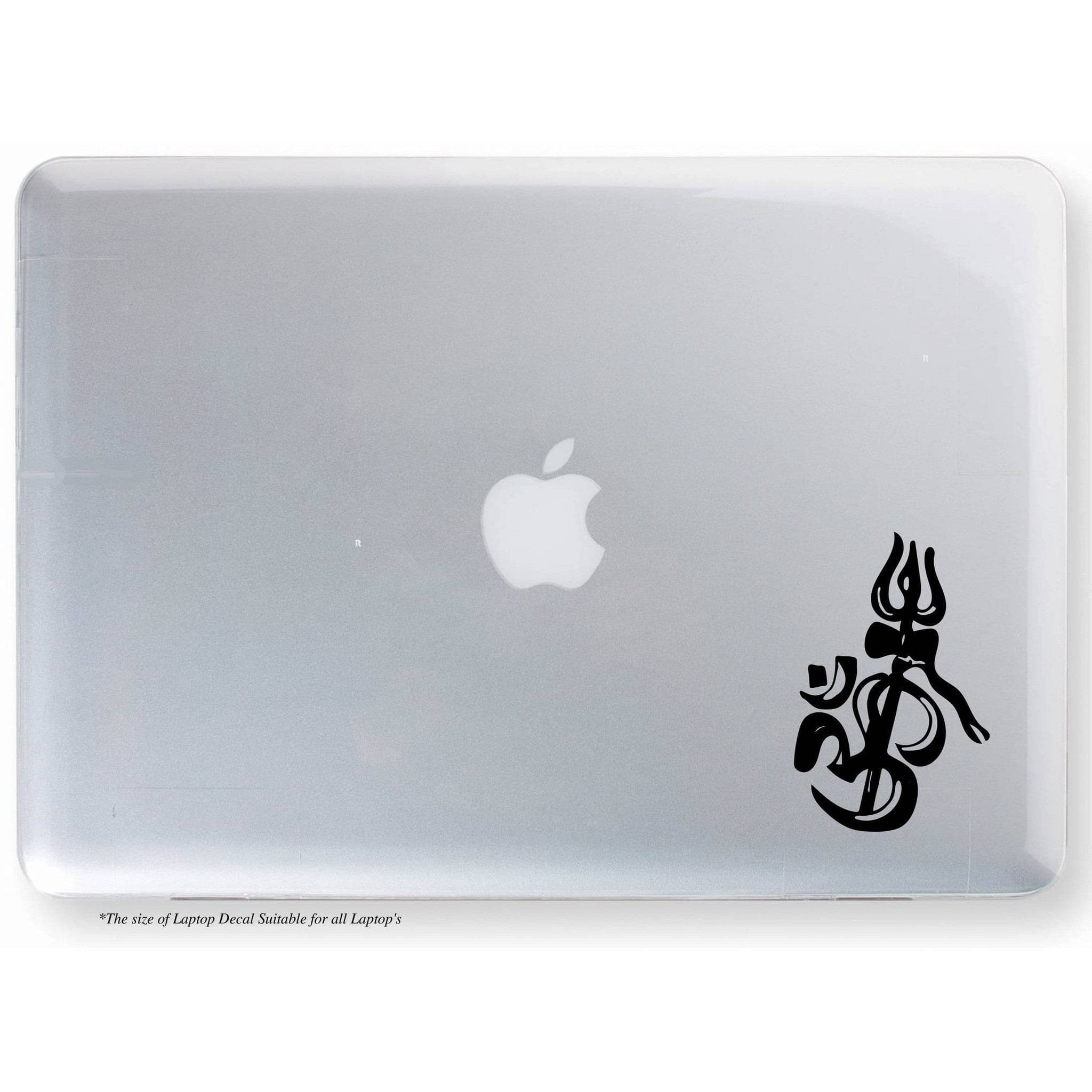     			PEACOCKRIDE Ohm with Trishul Laptop Decal Sticker ( PVC Vinyl )
