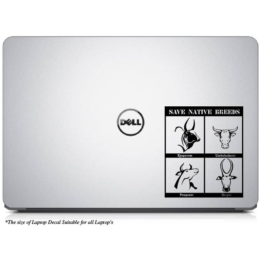 PEACOCKRIDE Save Native Breeds - Jallikattu Laptop Decal Sticker ( PVC Vinyl )     			PEACOCKRIDE Save Native Breeds - Jallikattu Laptop Decal Sticker ( PVC Vinyl )