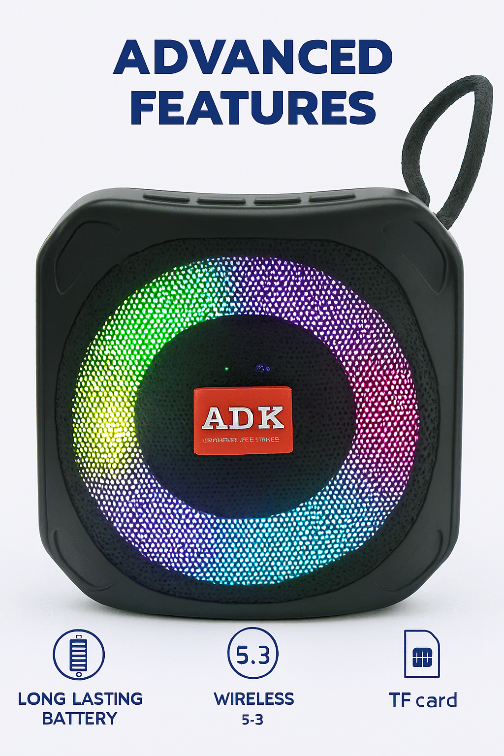     			PS AUDIOVERSE 5.1 10 W Bluetooth Speaker Bluetooth V 5.1 with USB,SD card Slot,Aux Playback Time 8 hrs Black