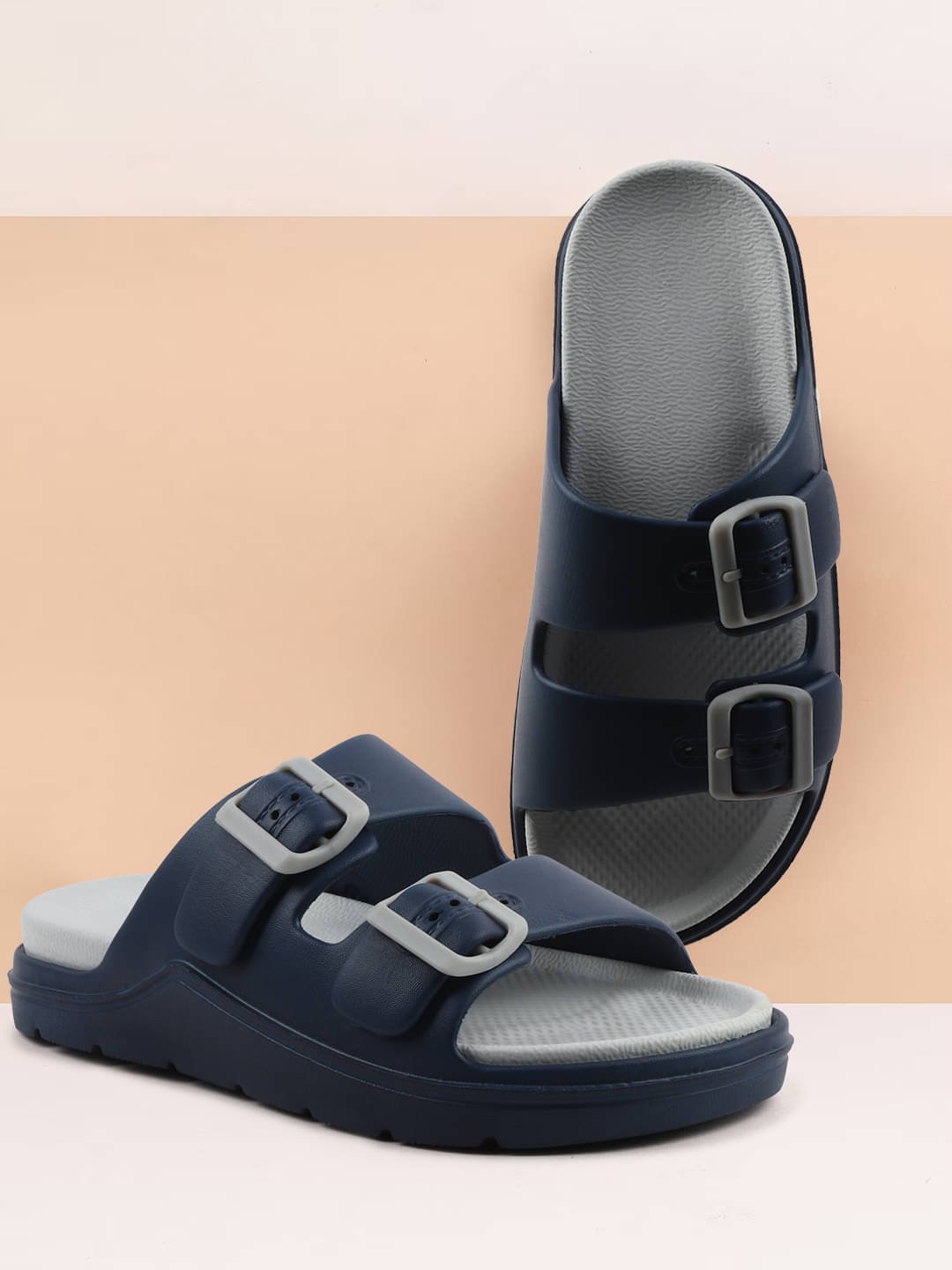     			Qrite - Navy Blue Men's Sandals