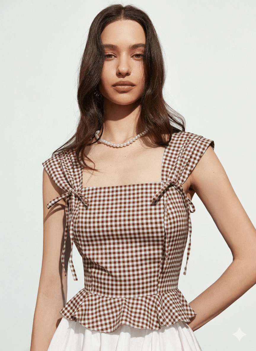     			Quintessentials Women's Cotton Blend Regular Top ( Brown )