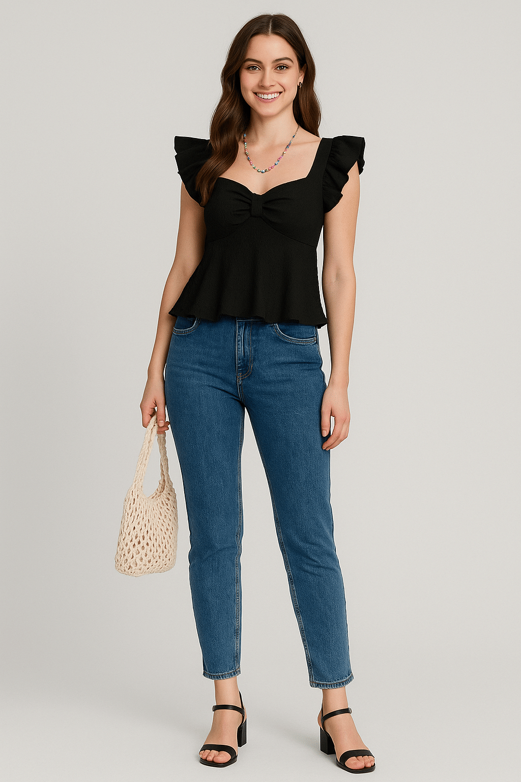 R.POLO Women's Cotton Blend A-Line Top ( Black )     			R.POLO Women's Cotton Blend A-Line Top ( Black )