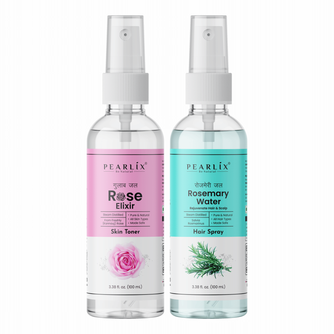 Rose & Rosemary Water Herbal Skin Toner | Keeps skin scented and moisturized | Maintain skin's pH balance | Prevents acne | Suitable for All Skin Types (Each 100ml Pack of 2)     			Rose & Rosemary Water Herbal Skin Toner | Keeps skin scented and moisturized | Maintain skin's pH balance | Prevents acne | Suitable for All Skin Types (Each 100ml Pack of 2)