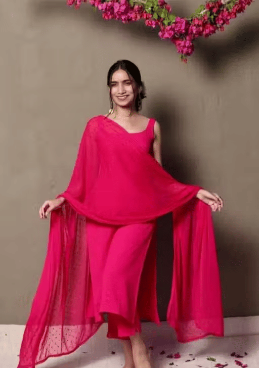 SANJYA Women Rayon Solid A-line Kurti ( Pink )     			SANJYA Women Rayon Solid A-line Kurti ( Pink )