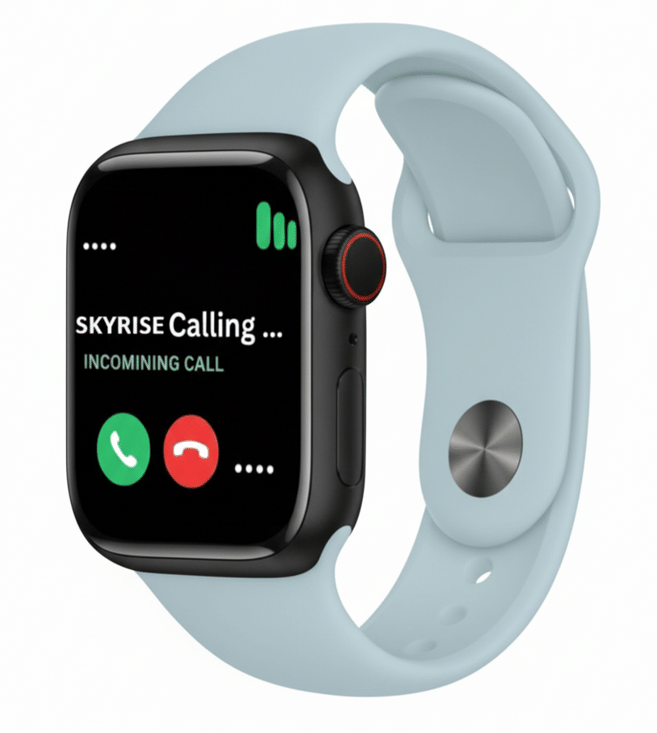     			SKYRISE Limited Edition Smartwatch | Heart Rate | Steps | Wireless Charging Smartwatch (Sky Strap, 2.09 Inch Big Sunlight Proof Display)