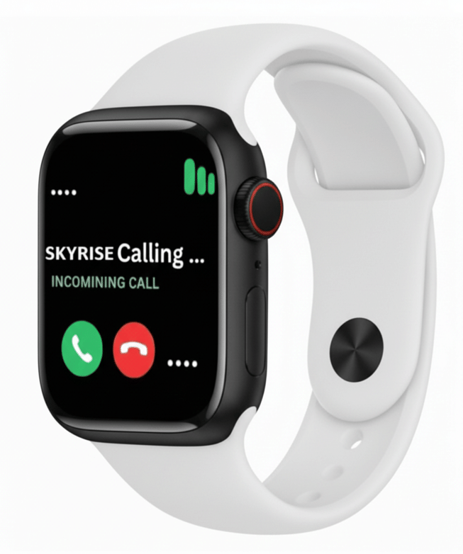     			SKYRISE Limited Edition Smartwatch | Heart Rate | Steps | Wireless Charging Smartwatch (White Strap, 2.09 Inch Big Sunlight Proof Display)
