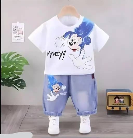     			SRP Pack of 1 Boys Cotton T-Shirt & Pants Set ( White )