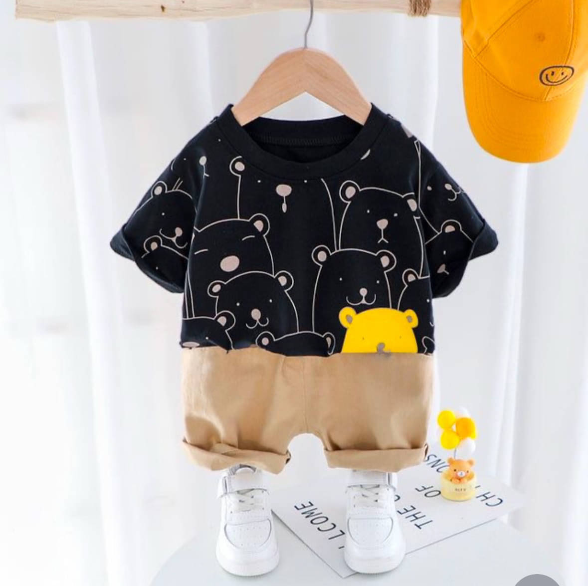     			SRP Pack of 1 Boys Cotton T-Shirt & Shorts Set ( Black )