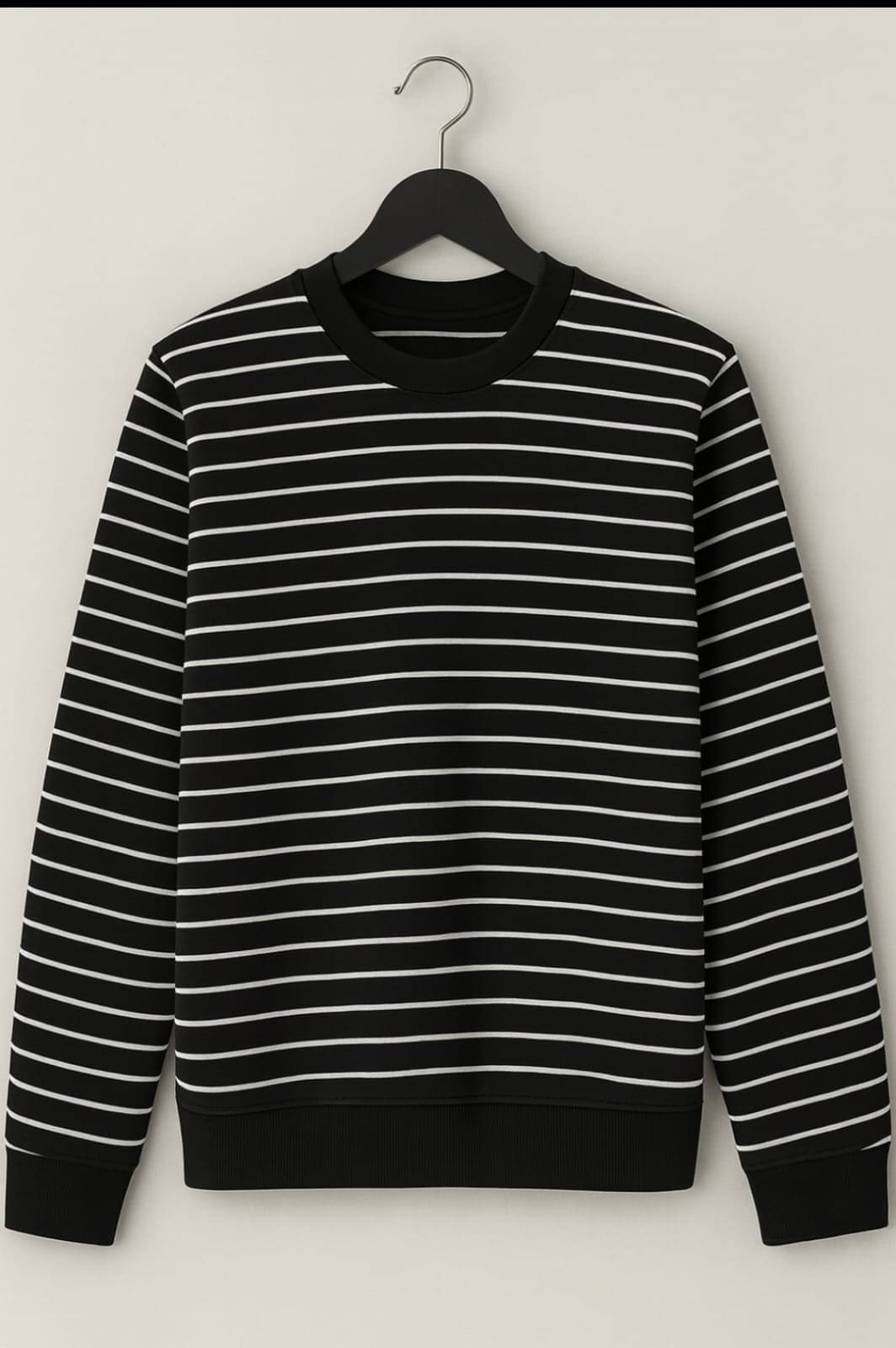     			STYLE MART Women Fleece Round Neck Sweatshirt For Light Winters ( Black )