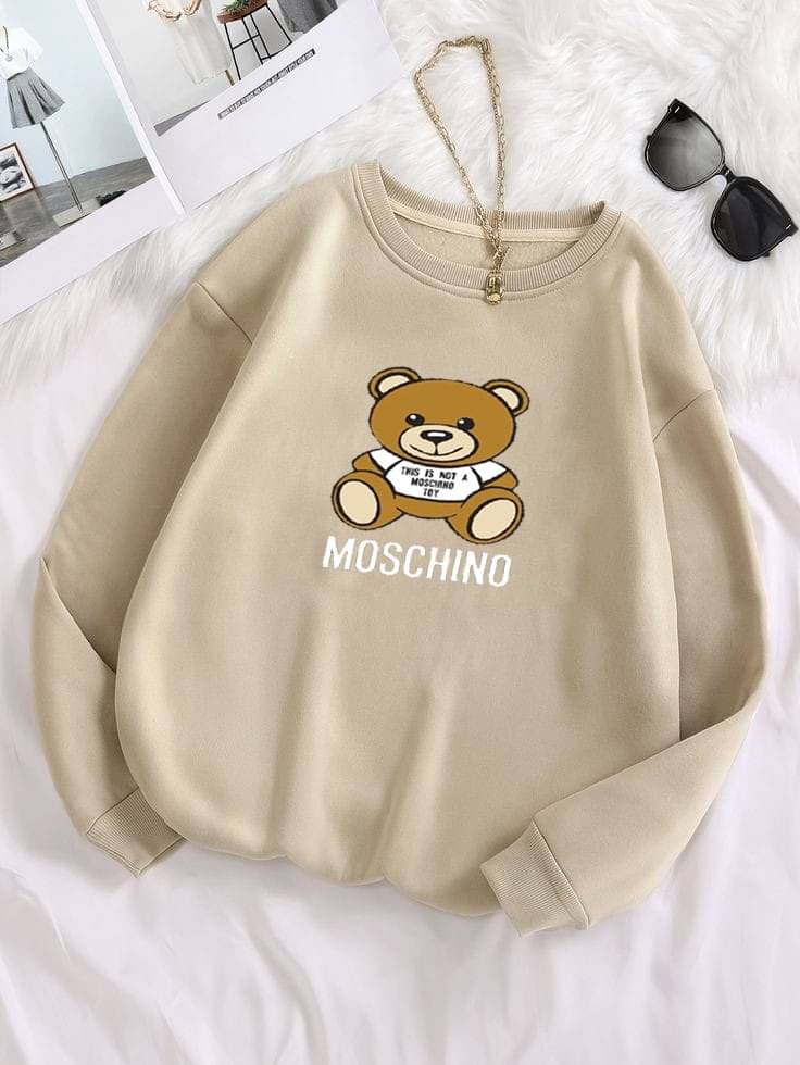     			STYLE MART Women Fleece Round Neck Sweatshirt For Light Winters ( Off White )