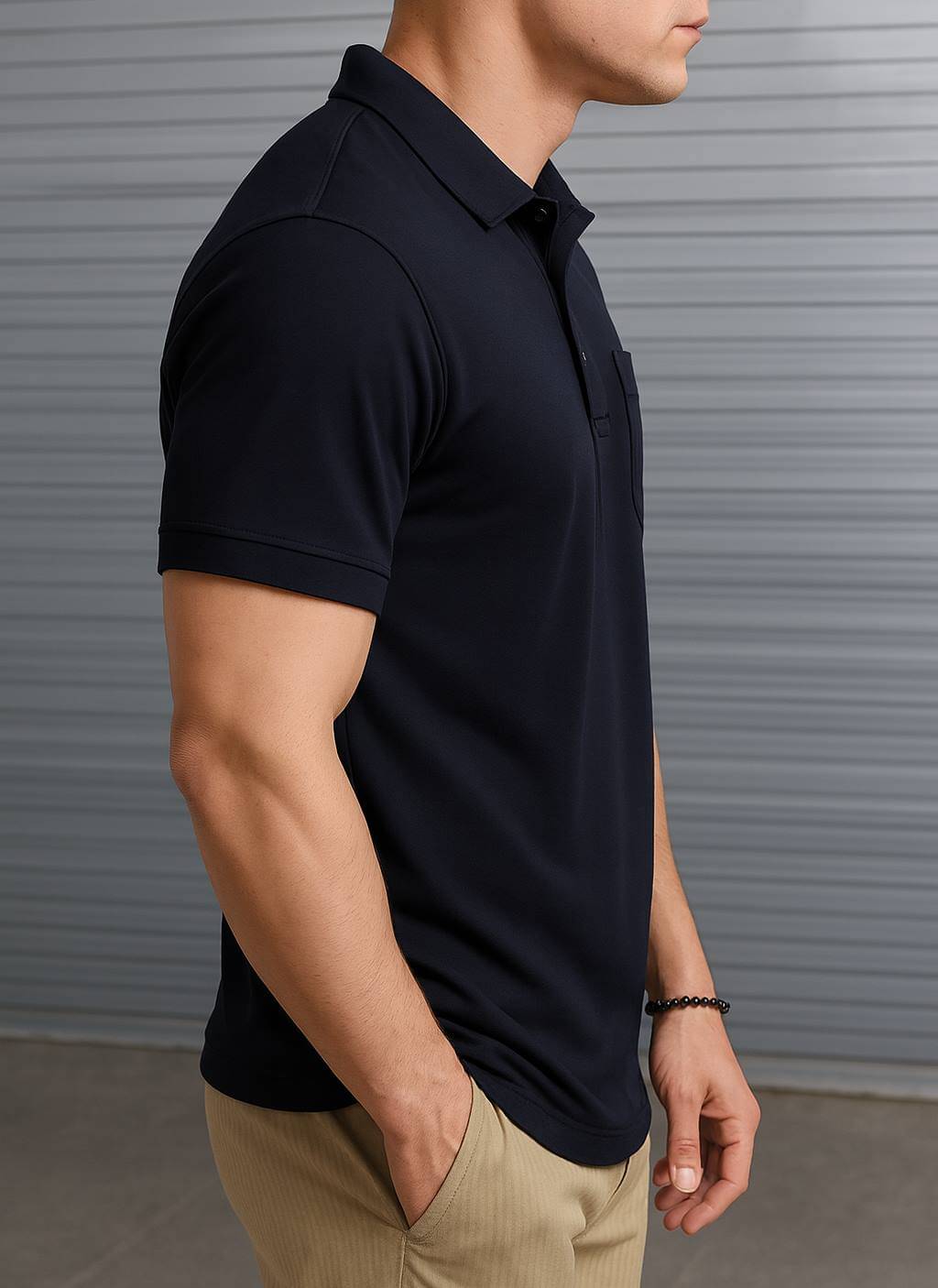     			Scuba Men Cotton Blend Regular Fit Solid Polo T Shirt ( Blue )