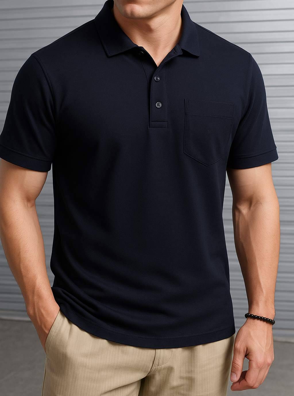 Scuba Men Cotton Blend Regular Fit Solid Polo T Shirt ( Navy Blue )     			Scuba Men Cotton Blend Regular Fit Solid Polo T Shirt ( Navy Blue )