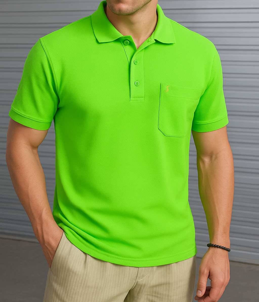Scuba Men Cotton Blend Regular Fit Solid Polo T Shirt ( Green ) Scuba Men Cotton Blend Regular Fit Solid Polo T Shirt ( Green )