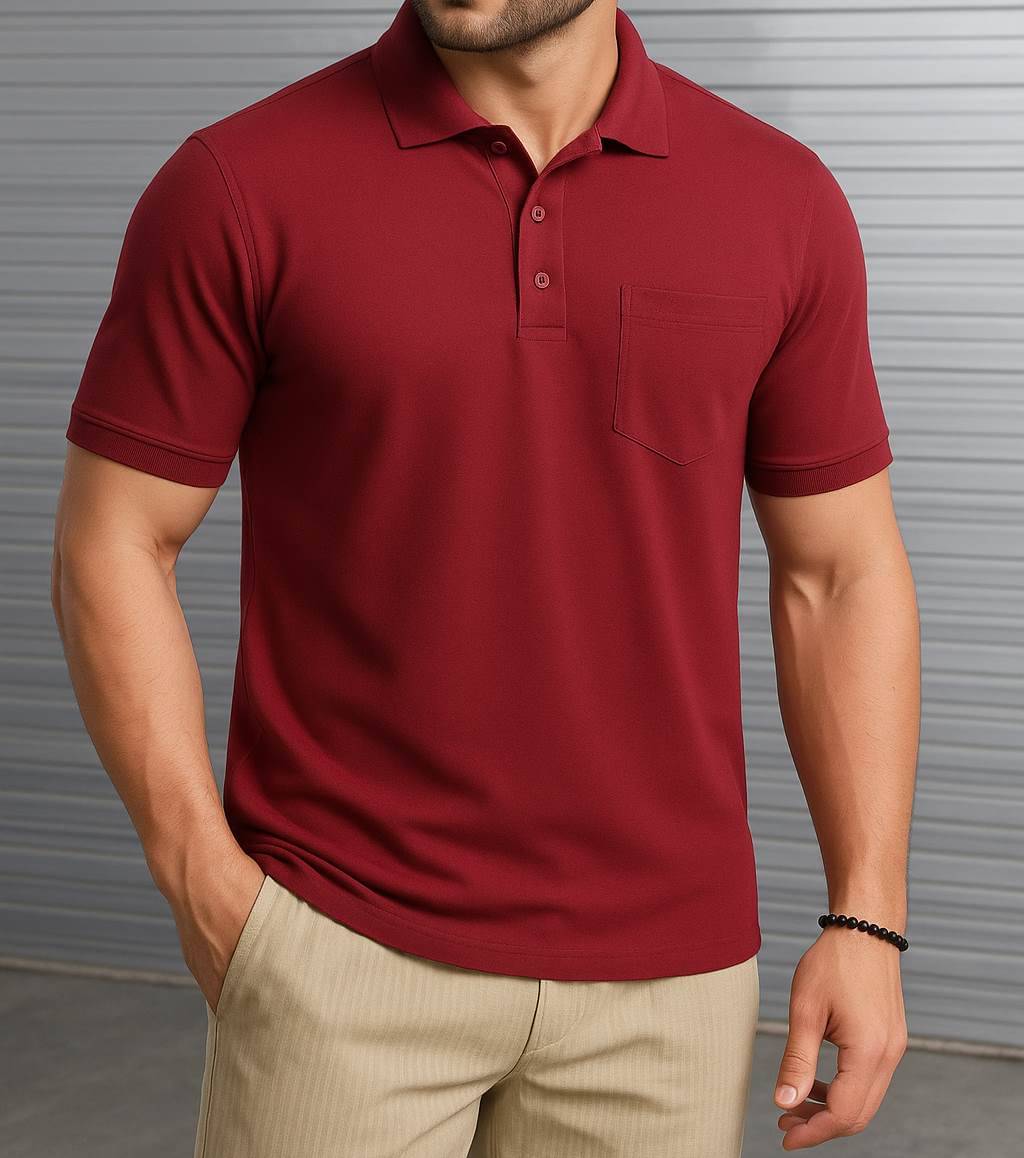 Scuba Men Cotton Blend Regular Fit Solid Polo T Shirt ( Brown )     			Scuba Men Cotton Blend Regular Fit Solid Polo T Shirt ( Brown )