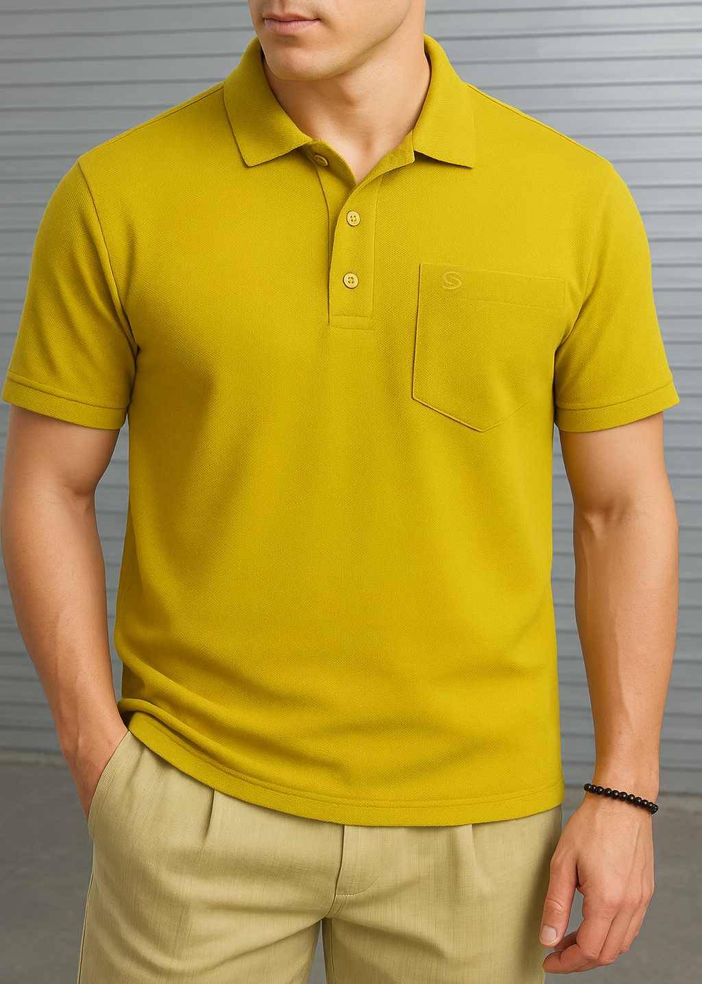 Scuba Men Cotton Blend Regular Fit Solid Polo T Shirt ( Yellow )     			Scuba Men Cotton Blend Regular Fit Solid Polo T Shirt ( Yellow )