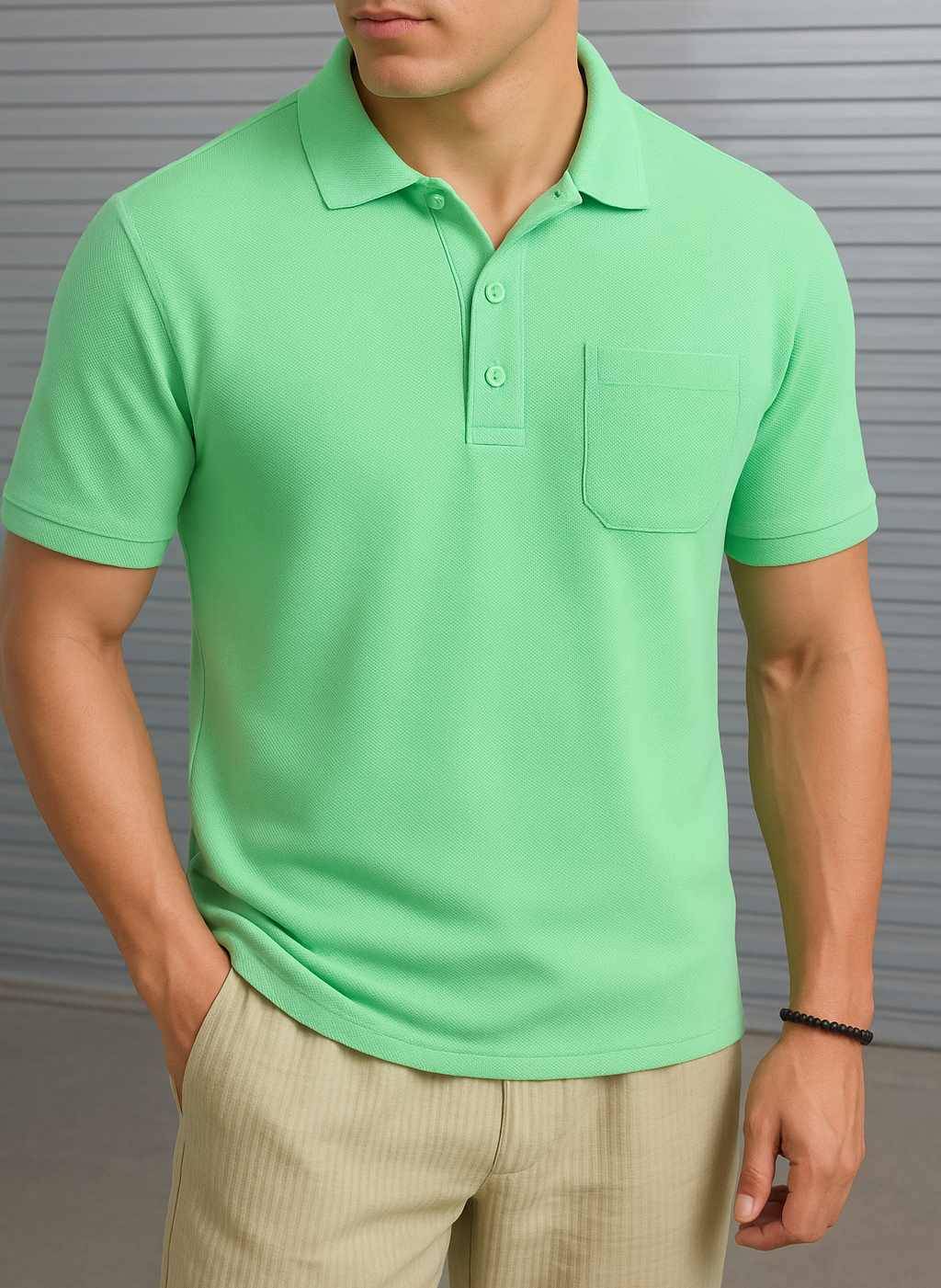 Scuba Men Cotton Blend Regular Fit Solid Polo T Shirt ( Light Green )     			Scuba Men Cotton Blend Regular Fit Solid Polo T Shirt ( Light Green )