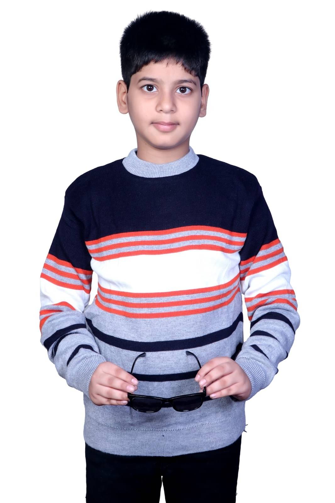     			Selcan Pack of 1 Boys Woollen Blend Sweater ( Light Orange )