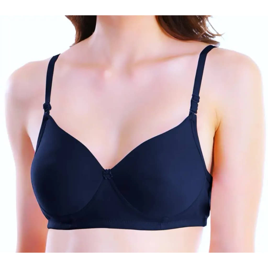 Shopping Star Pack of 1 Lycra Non Padded Everyday Bra For Women ( Blue )     			Shopping Star Pack of 1 Lycra Non Padded Everyday Bra For Women ( Blue )