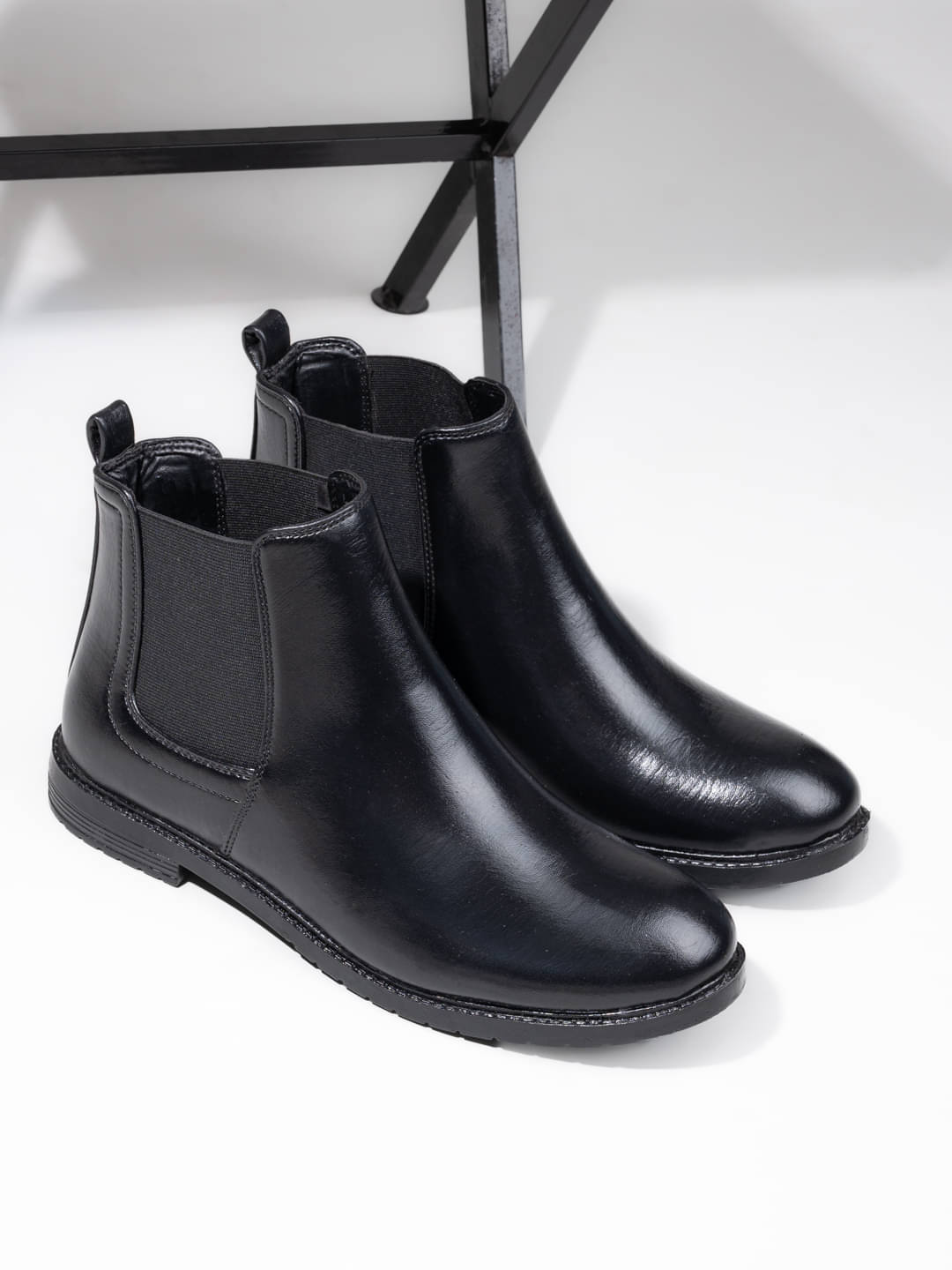 Sneaklab Black Men's Chelsea Boots     			Sneaklab Black Men's Chelsea Boots