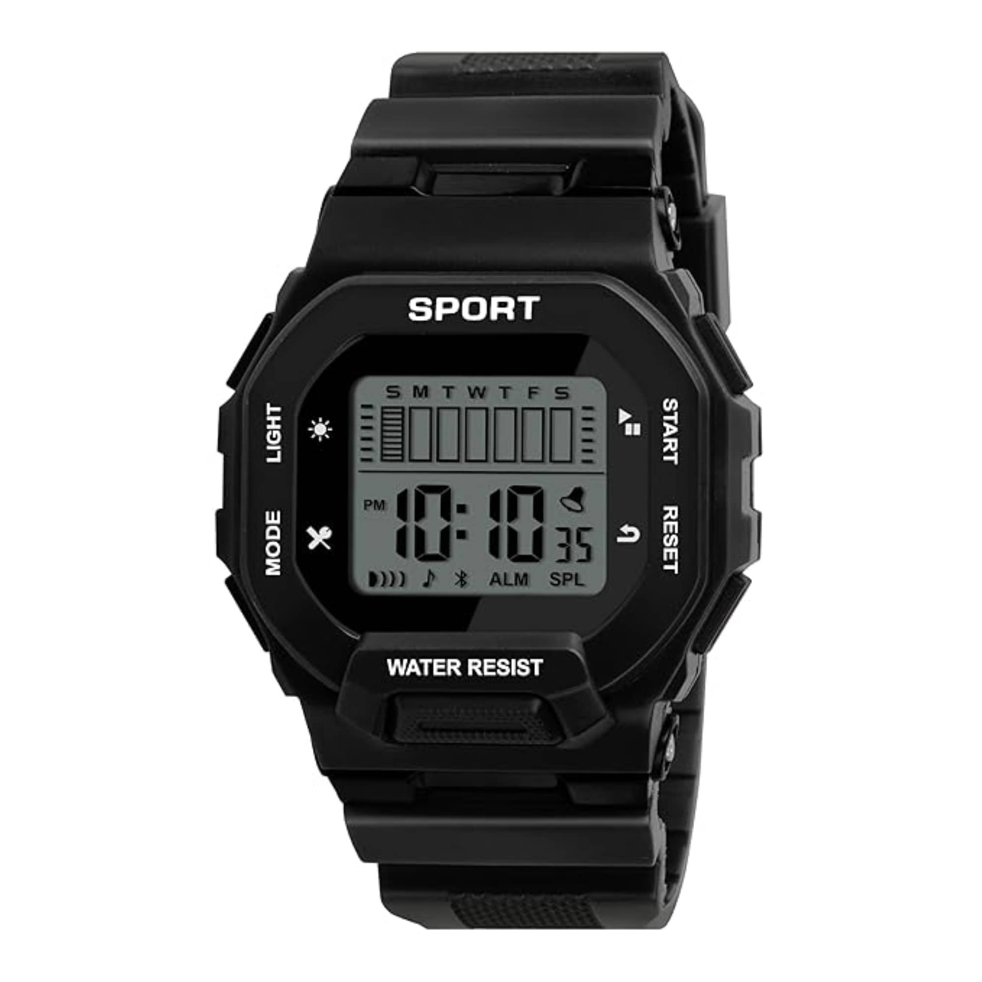 Svats Black PU Digital Men's Watch