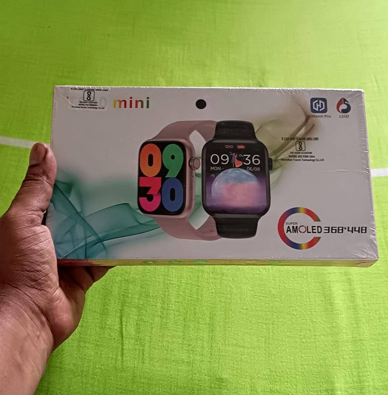     			T900 Mini Smart Watch with free 3 Belts