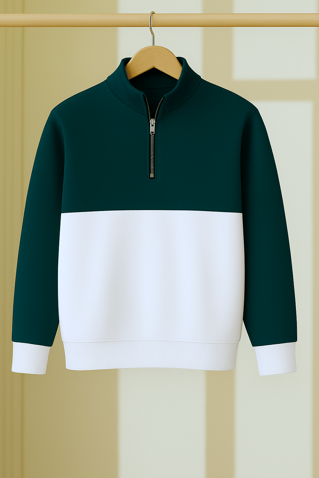 Try This Cotton Blend High Neck Men's Sweatshirt - Green ( Pack of 1 )     			Try This Cotton Blend High Neck Men's Sweatshirt - Green ( Pack of 1 )