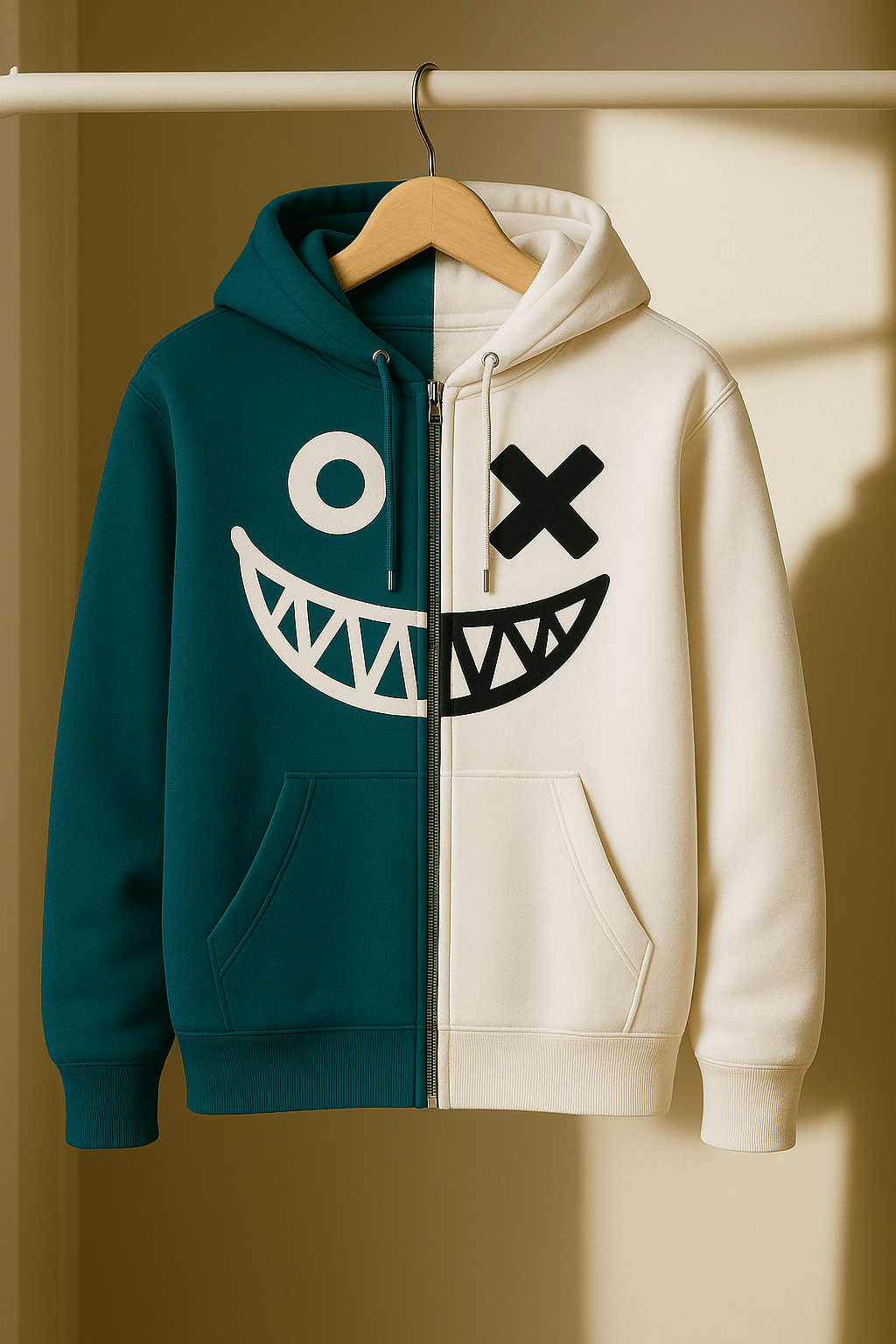     			Try This Cotton Blend Hooded Men's Sweatshirt - Green ( Pack of 1 )