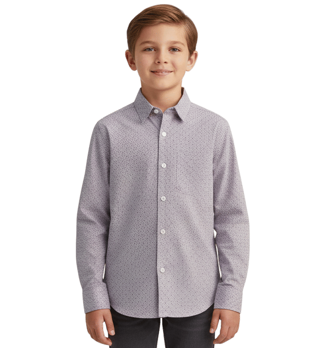     			Under Fourteen Only Pack of 1 Boys 100% Cotton Full Sleeves Shirt ( Pink )