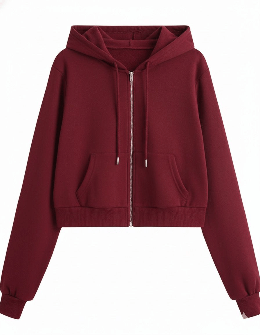 VEAMOS Women Cotton Blend Hooded Sweatshirt For Light Winters ( Maroon ) VEAMOS Women Cotton Blend Hooded Sweatshirt For Light Winters ( Maroon )
