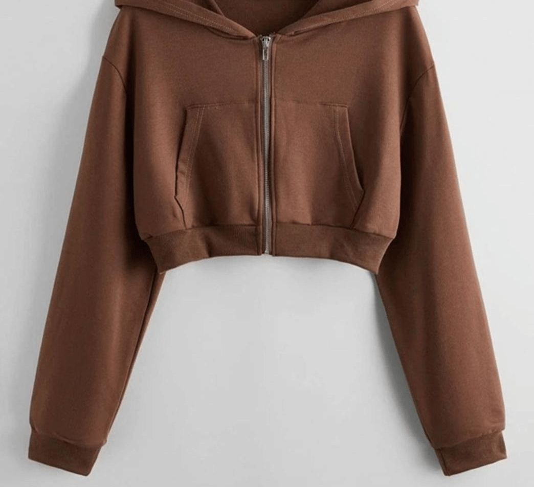     			VEAMOS Women Cotton Blend Hooded Sweatshirt For Light Winters ( Brown )