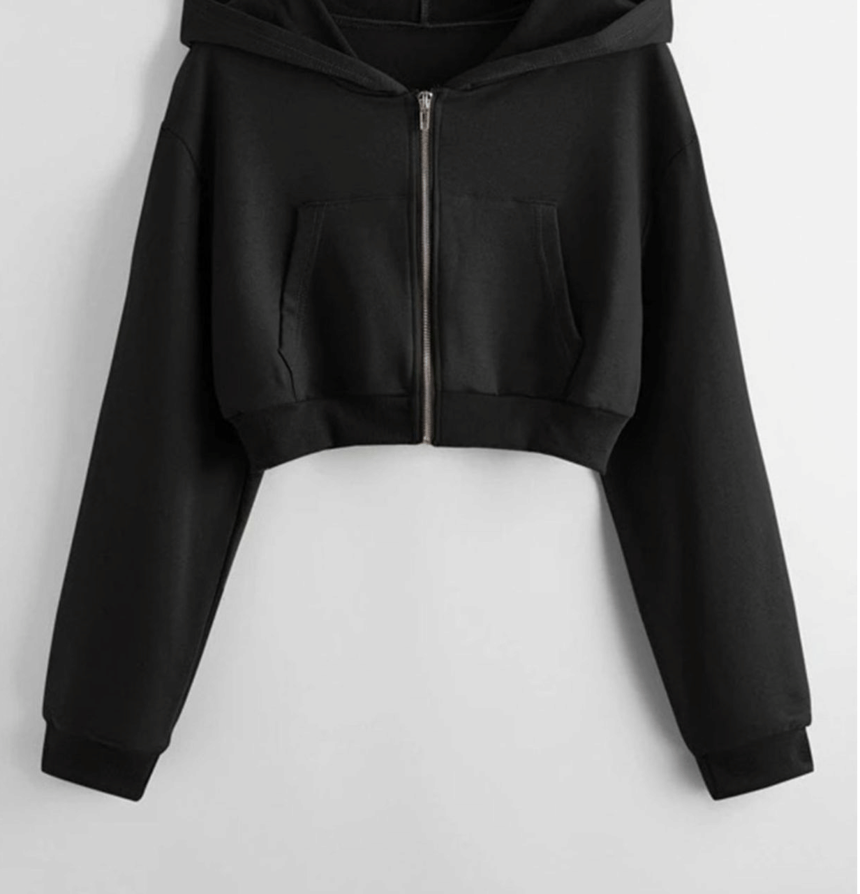     			VEAMOS Women Cotton Blend Hooded Sweatshirt For Light Winters ( Black )