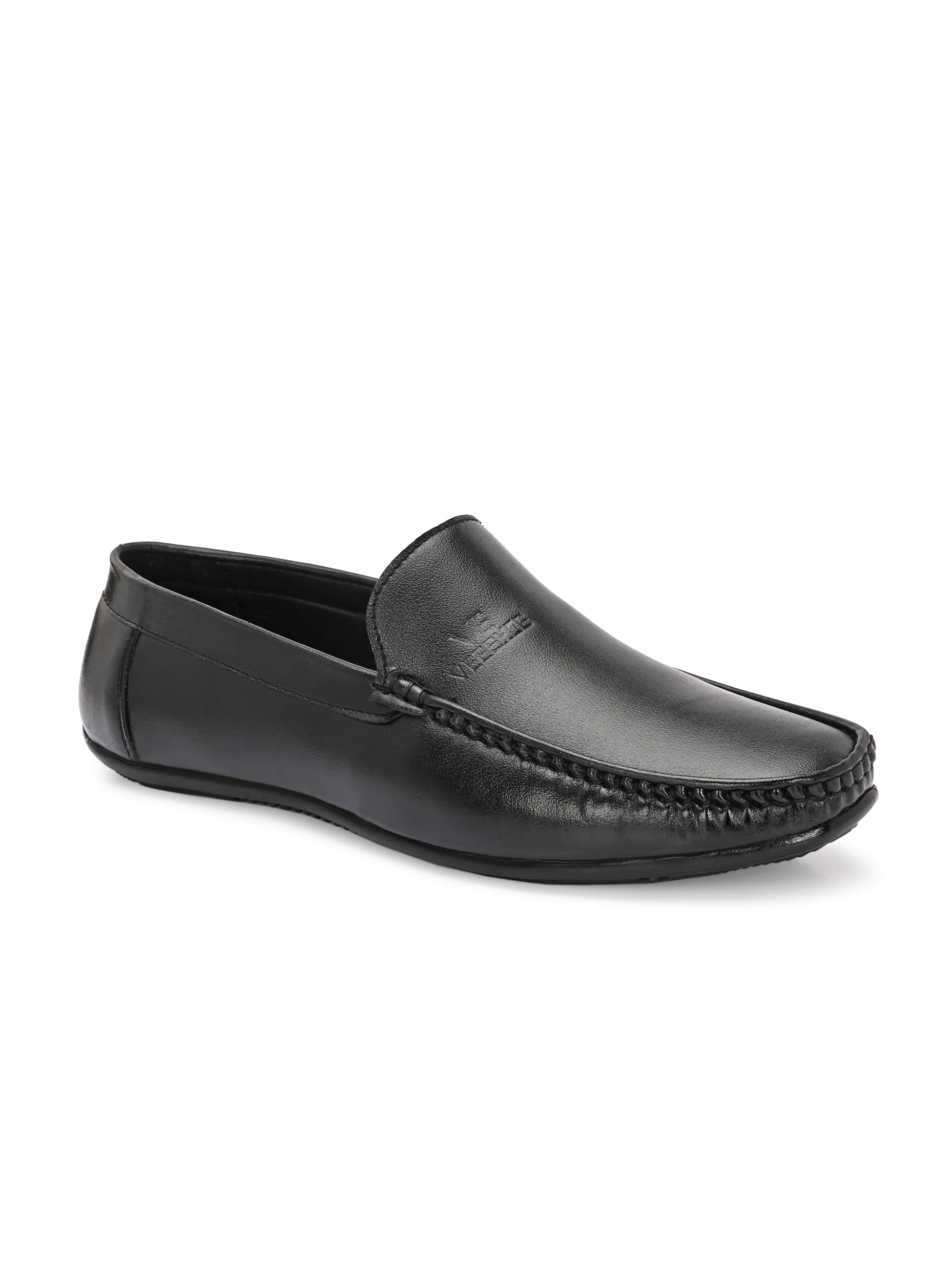     			VEESHOE Black Men's Slip on Shoes