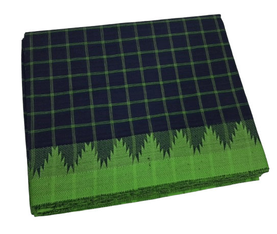chettinad cotton saree Cotton Checked Chettinad Saree Without Blouse Piece ( Green,Navy Blue )     			chettinad cotton saree Cotton Checked Chettinad Saree Without Blouse Piece ( Green,Navy Blue )