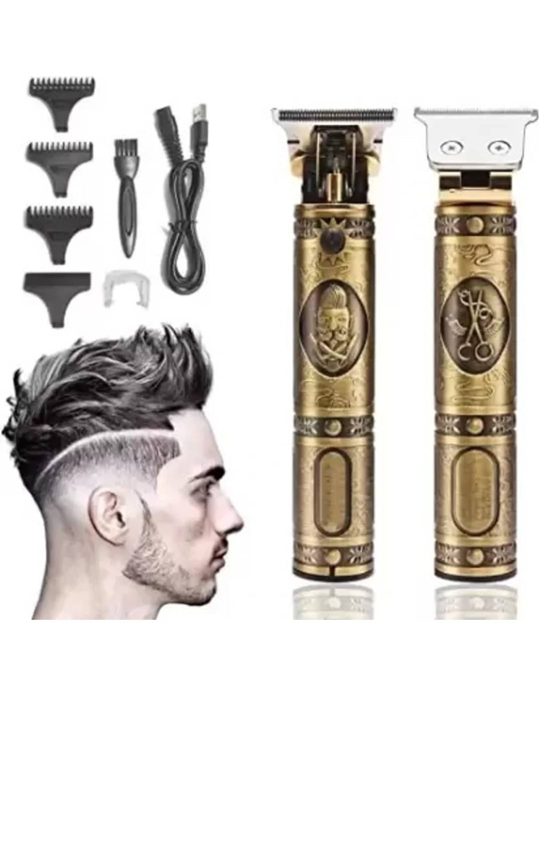     			flozum Trimmer for men Gold Cordless Beard Trimmer With 90 minutes Runtime