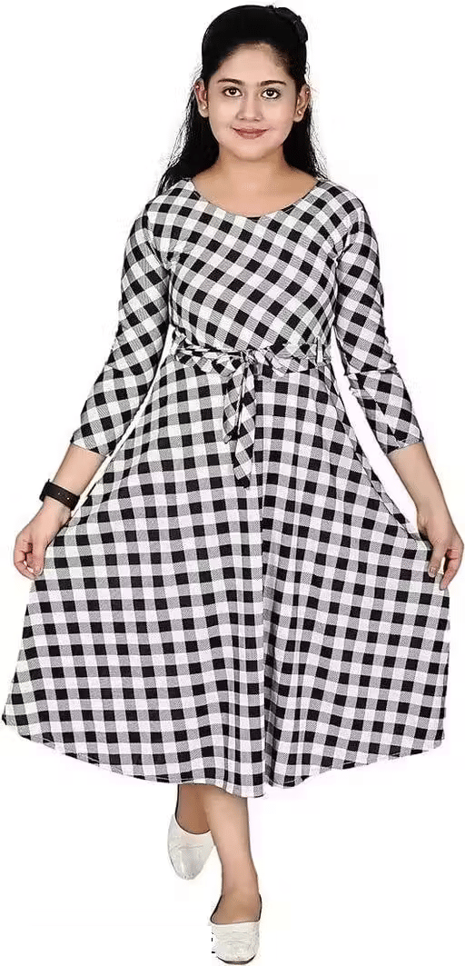 hoket Women Crepe Printed A-line Kurti ( White ) hoket Women Crepe Printed A-line Kurti ( White )