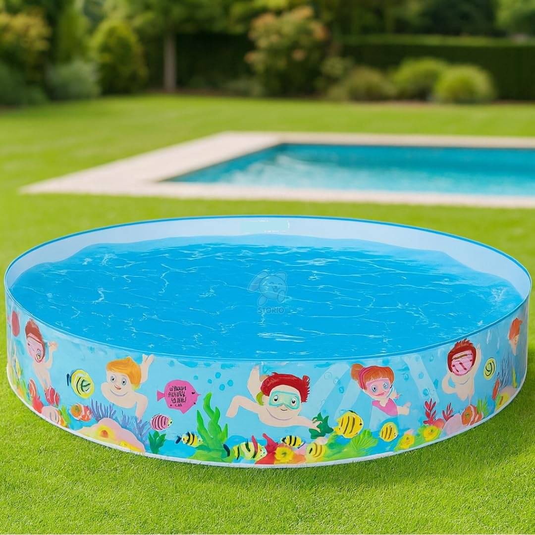     			6 Feet Snapset Kids Pool | Large Bathing Tub for Kids | Summer Water Fun Pool Toy – 6ft x 1.3ft Outdoor & Garden Splash Pool for Toddlers, Boys & Girls