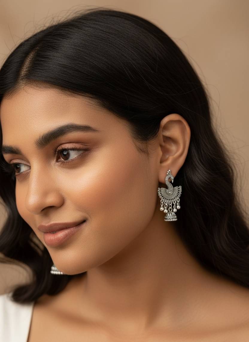     			ANJ Silver Stud Earrings ( Pack of 1 )